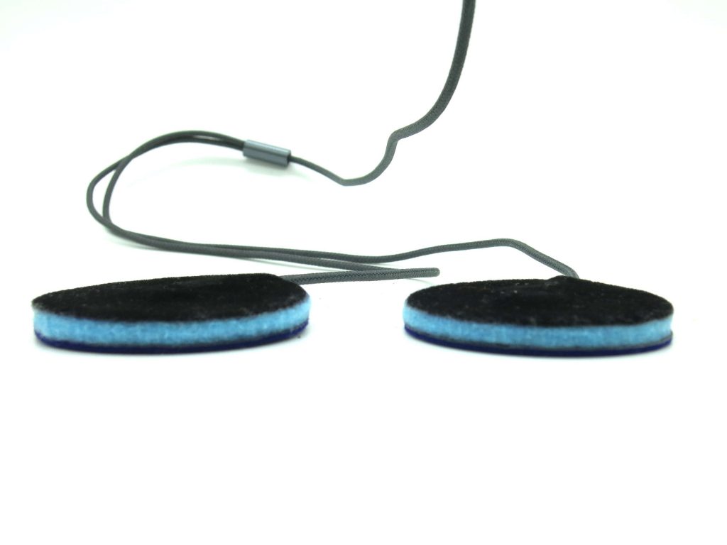 Cozyphones Review: The speakers are thin, flat, and padded inserts.