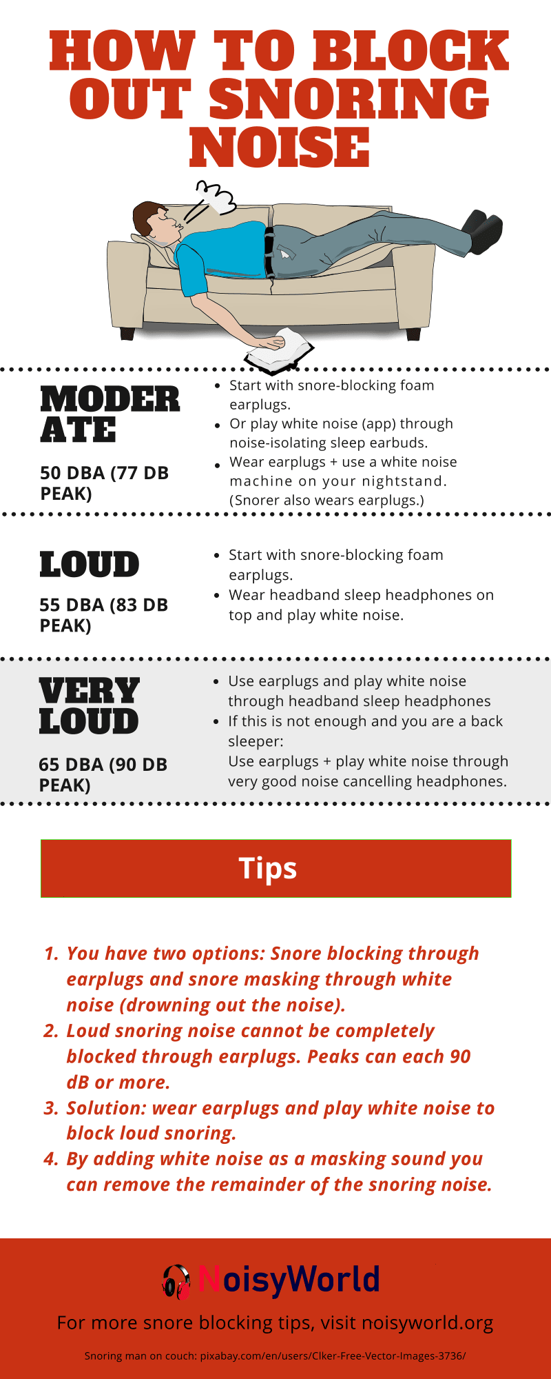 How to Block Out Snoring Noise - Infographic